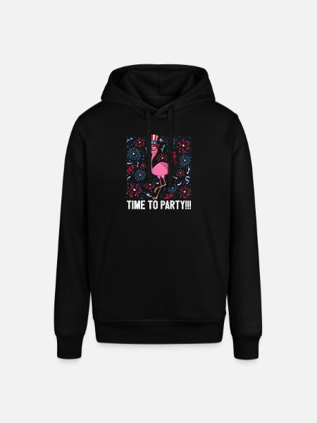 4. juli tid til fest amerikansk flag USA - Stanley/Stella SOUNDER unisex hoodie - sort