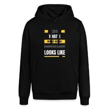 Newbie virtual recreational therapist - Stanley/Stella SOUNDER Unisex Hoodie - black - Front - Alina (178cm) & Michal (187cm)