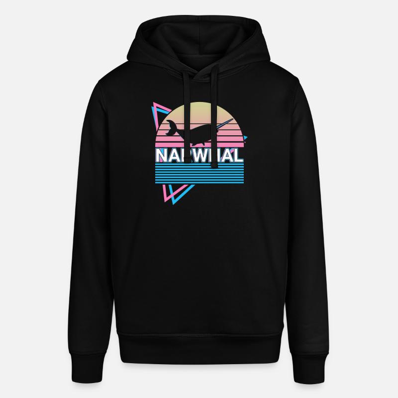 Narval Rétro - Sweat à capuche SOUNDER Stanley/Stella Unisexe - noir