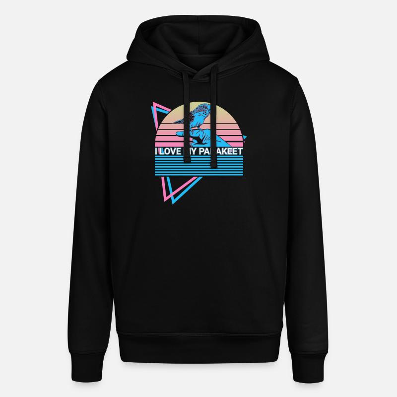 Perruche Perruche Rétro - Sweat à capuche SOUNDER Stanley/Stella Unisexe - noir