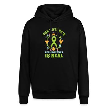 Psychische Gesundheit Natur Umwelt - Stanley/Stella Unisex Hoodie SOUNDER - Schwarz - Vorne - Alina (178cm) & Michal (187cm)