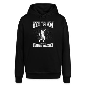 Lustiger Tennis Spruch I Tennisspieler - Stanley/Stella Unisex Hoodie SOUNDER - Schwarz - Vorne - Alina (178cm) & Michal (187cm)