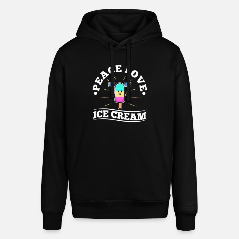 Crème glacée Peace Love - Sweat à capuche SOUNDER Stanley/Stella Unisexe - noir