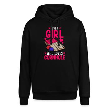 Mais-Loch - Stanley/Stella Unisex Hoodie SOUNDER - Schwarz - Vorne - Alina (178cm) & Michal (187cm)