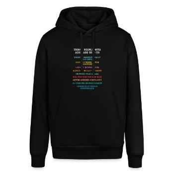 ADHS - Stanley/Stella Unisex Hoodie SOUNDER - Schwarz - Vorne - Alina (178cm) & Michal (187cm)