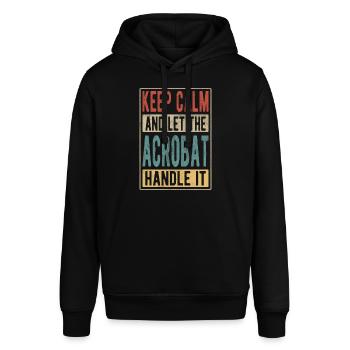 Akrobat Retro Geschenk - Stanley/Stella Unisex Hoodie SOUNDER - Schwarz - Vorne - Alina (178cm) & Michal (187cm)