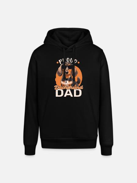 Proud Dachshund Dad - Stanley/Stella SOUNDER Unisex Hoodie - black