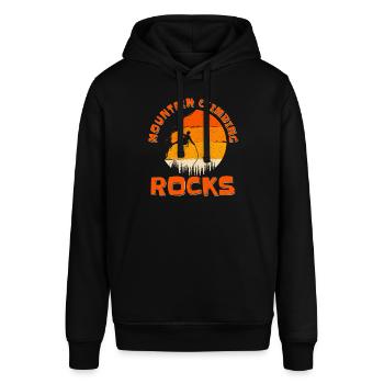 Mountain Climbing Rocks Sportklettern - Stanley/Stella Unisex Hoodie SOUNDER - Schwarz - Vorne - Alina (178cm) & Michal (187cm)