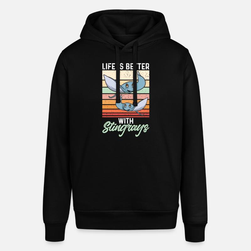 Stingrays Manta Rays Ocean Rays - Stanley/Stella SOUNDER Unisex Hoodie - black