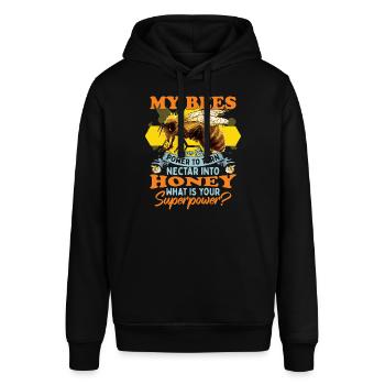 Mes abeilles ont le pouvoir de le nectar en miel - Sweat à capuche SOUNDER Stanley/Stella Unisexe - noir - Devant - Alina (178cm) & Michal (187cm)
