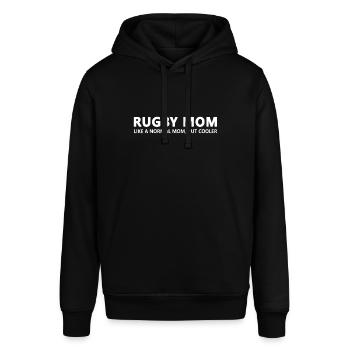 Rugby Mutter Rugby Mama - Stanley/Stella Unisex Hoodie SOUNDER - Schwarz - Vorne - Alina (178cm) & Michal (187cm)