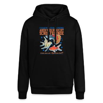 Aquarium Aquarianer Aquaristik Zierfisch Geschenk - Stanley/Stella Unisex Hoodie SOUNDER - Schwarz - Vorne - Alina (178cm) & Michal (187cm)