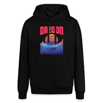 Oregon - Stanley/Stella Unisex Hoodie SOUNDER - Schwarz - Vorne - Alina (178cm) & Michal (187cm)