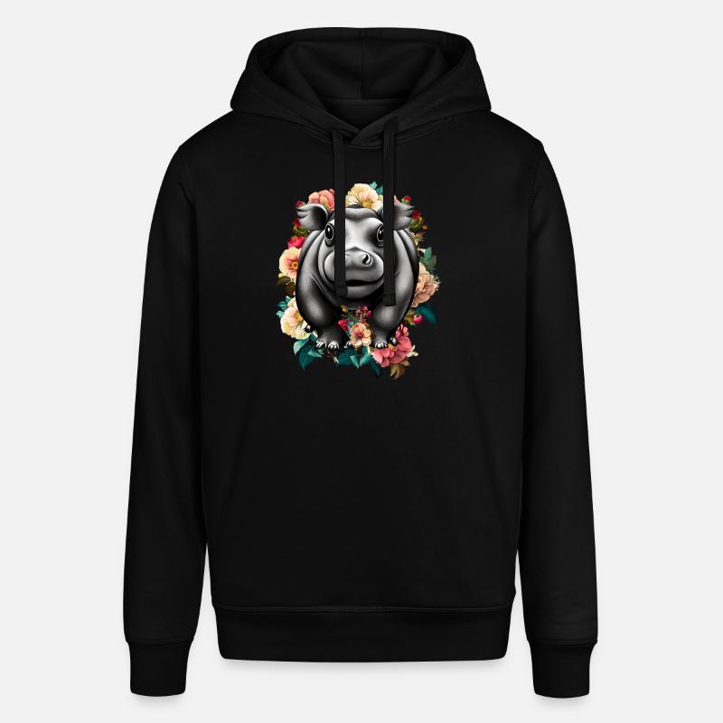 Fleurs d’hippopotame - Sweat à capuche SOUNDER Stanley/Stella Unisexe - noir