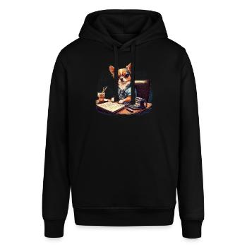 Chihuahua | Home Office Job Work Laptop Tie Funny - Stanley/Stella SOUNDER Unisex Hoodie - black - Front - Alina (178cm) & Michal (187cm)