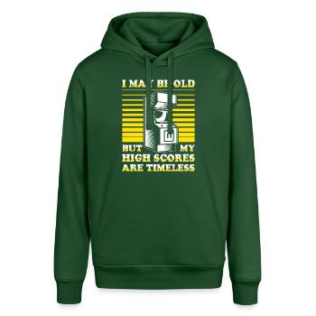 Video Players Retro Gamer Gaming Classic 80s - Stanley/Stella SOUNDER Unisex Hoodie - bottle green - Front - Alina (178cm) & Michal (187cm)