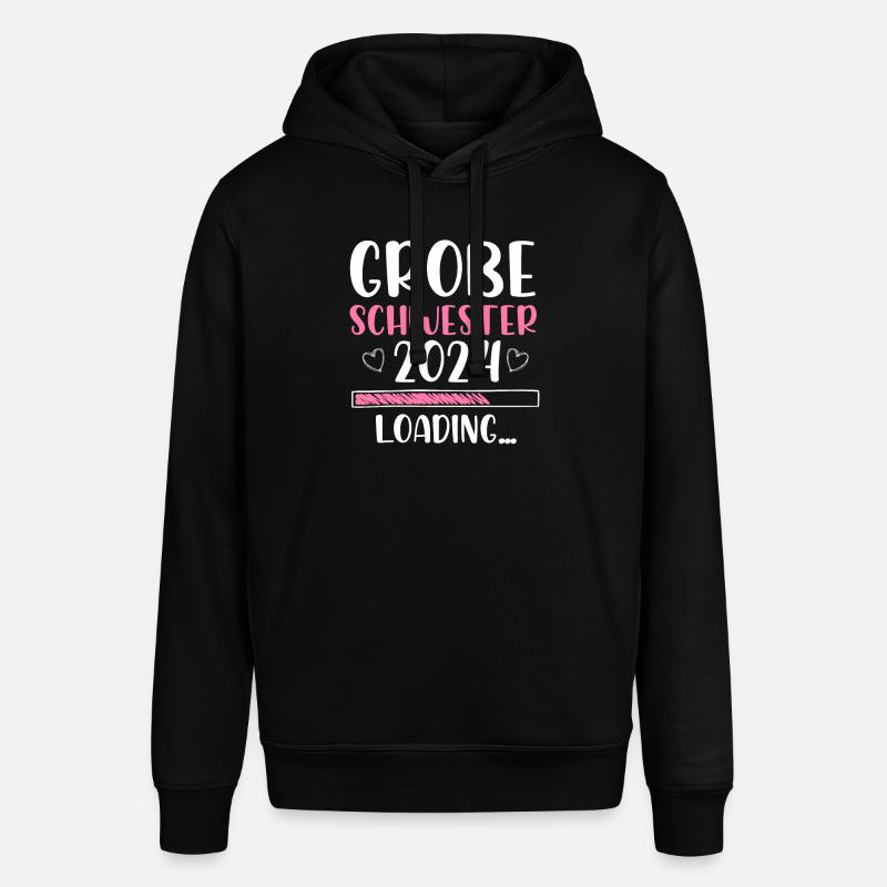 Große Schwester 2024 Loading Herz - Stanley/Stella Unisex Hoodie SOUNDER - Schwarz