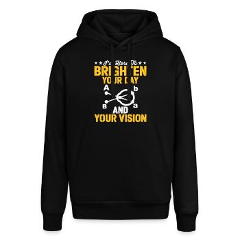 Augenarzt Erhellen Sie Ihre Sicht Optometrist - Stanley/Stella Unisex Hoodie SOUNDER - Schwarz - Vorne - Alina (178cm) & Michal (187cm)