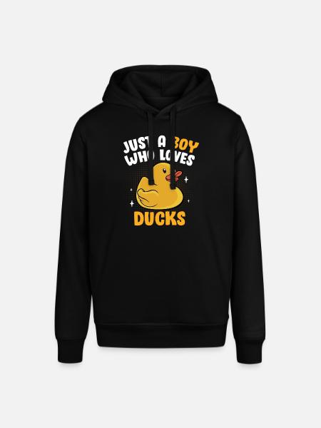 Bare en dreng, der elsker gummiænder ælling sjov d - Stanley/Stella SOUNDER unisex hoodie - sort