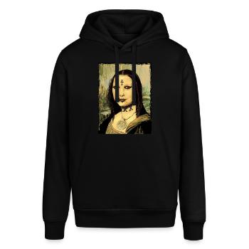 Goth gothique Mona Lisa - Sweat à capuche SOUNDER Stanley/Stella Unisexe - noir - Devant - Alina (178cm) & Michal (187cm)