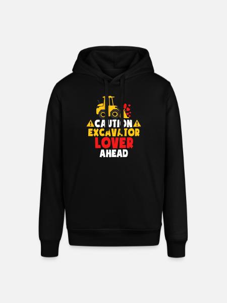 Excavator Lover Ahead - Stanley/Stella SOUNDER Unisex Hoodie - black
