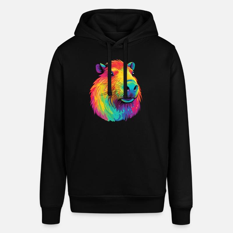 Capybara Low Rainbow Design - Sweat à capuche SOUNDER Stanley/Stella Unisexe - noir