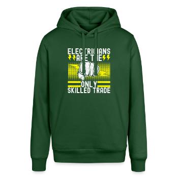 Electrician Electronics Technician - Stanley/Stella SOUNDER Unisex Hoodie - bottle green - Front - Alina (178cm) & Michal (187cm)