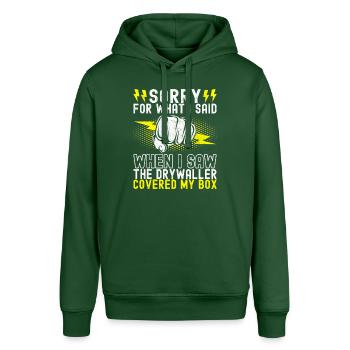 Electrician Electronics Technician - Stanley/Stella SOUNDER Unisex Hoodie - bottle green - Front - Alina (178cm) & Michal (187cm)