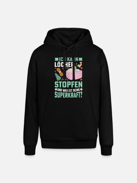 Löcher stopfen Nähen Geschenkidee - Stanley/Stella Unisex Hoodie SOUNDER - Schwarz