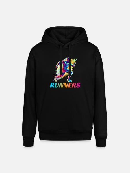 Dynamische Läufer Lauf Wettkampf - Stanley/Stella Unisex Hoodie SOUNDER - Schwarz