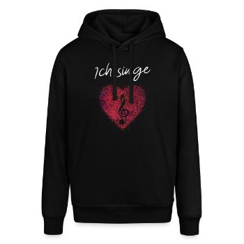 Violinschlüssel Chor Musik Sopran Sängerin Singen - Stanley/Stella Unisex Hoodie SOUNDER - Schwarz - Vorne - Alina (178cm) & Michal (187cm)