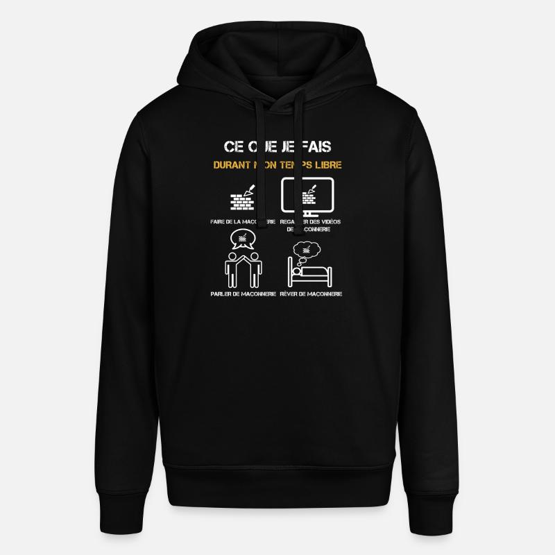 maçonnerie temps libre humour - Sweat à capuche SOUNDER Stanley/Stella Unisexe - noir