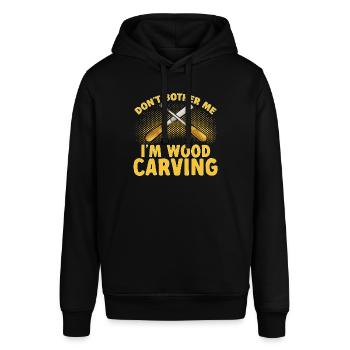 Woodworking carving carpenter - Stanley/Stella SOUNDER Unisex Hoodie - black - Front - Alina (178cm) & Michal (187cm)