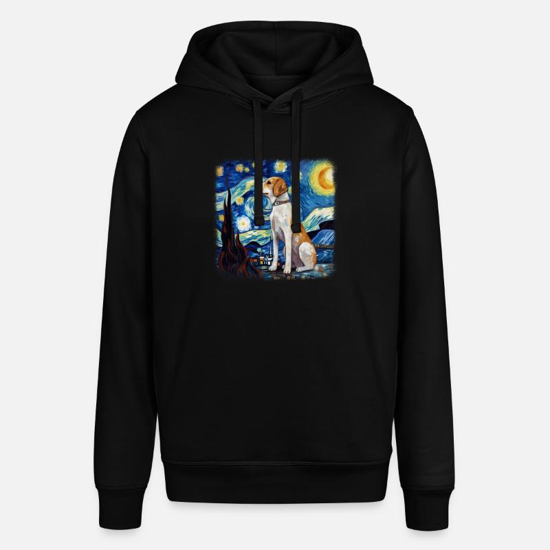 Beagle Van Gogh nuit étoilée - Sweat à capuche SOUNDER Stanley/Stella Unisexe - noir