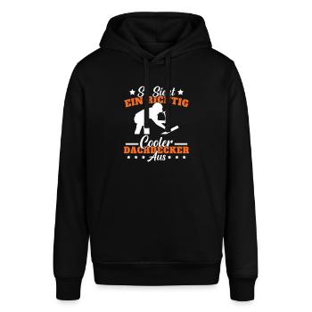 Dachdecker Meister Geschenk - Stanley/Stella Unisex Hoodie SOUNDER - Schwarz - Vorne - Alina (178cm) & Michal (187cm)