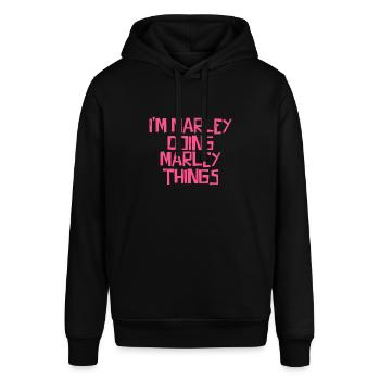 I'm Marley doing Marley things - Stanley/Stella Unisex Hoodie SOUNDER - Schwarz - Vorne - Alina (178cm) & Michal (187cm)