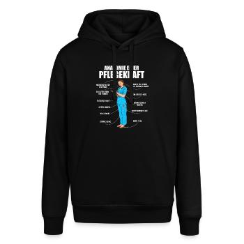 Anatomie einer Pflegekraft Altenpflegerin Pflege - Stanley/Stella Unisex Hoodie SOUNDER - Schwarz - Vorne - Alina (178cm) & Michal (187cm)