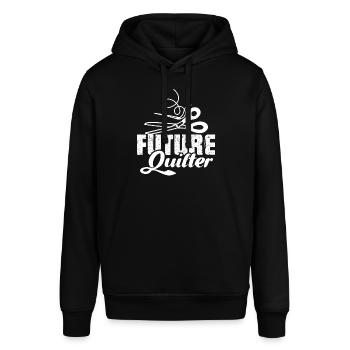 Quilting Future Quilter - Stanley/Stella SOUNDER Unisex Hoodie - black - Front - Alina (178cm) & Michal (187cm)