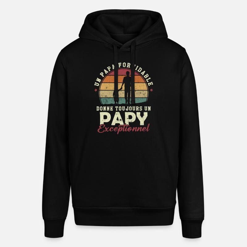 Papa formidable, papy exceptionnel - Sweat à capuche SOUNDER Stanley/Stella Unisexe - noir