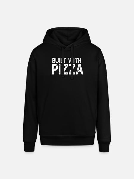 Pizza Lover - Built With Pizza - Funny Pizza - Bluza z kapturem typu unisex Stanley/Stella SOUNDER - czarny