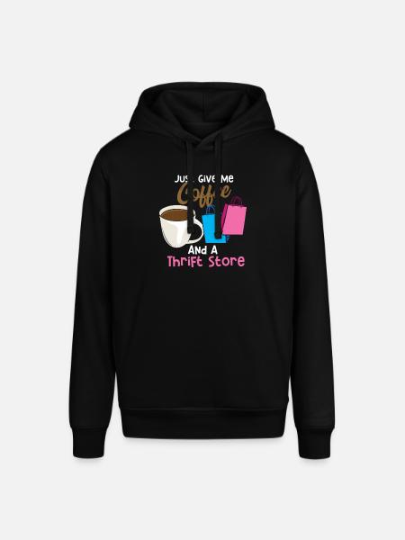 Kaffee und ein Secondhandladen - Stanley/Stella Unisex Hoodie SOUNDER - Schwarz