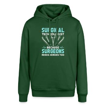 Technologue chirurgical, parce que les chirurgiens sont aussi - Sweat à capuche SOUNDER Stanley/Stella Unisexe - vert bouteille - Devant - Alina (178cm) & Michal (187cm)