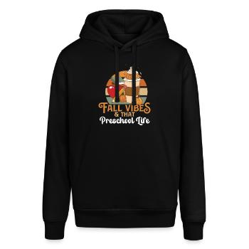 Fall Vibes That Preschool Life Pre K Teacher - Stanley/Stella Unisex Hoodie SOUNDER - Schwarz - Vorne - Alina (178cm) & Michal (187cm)