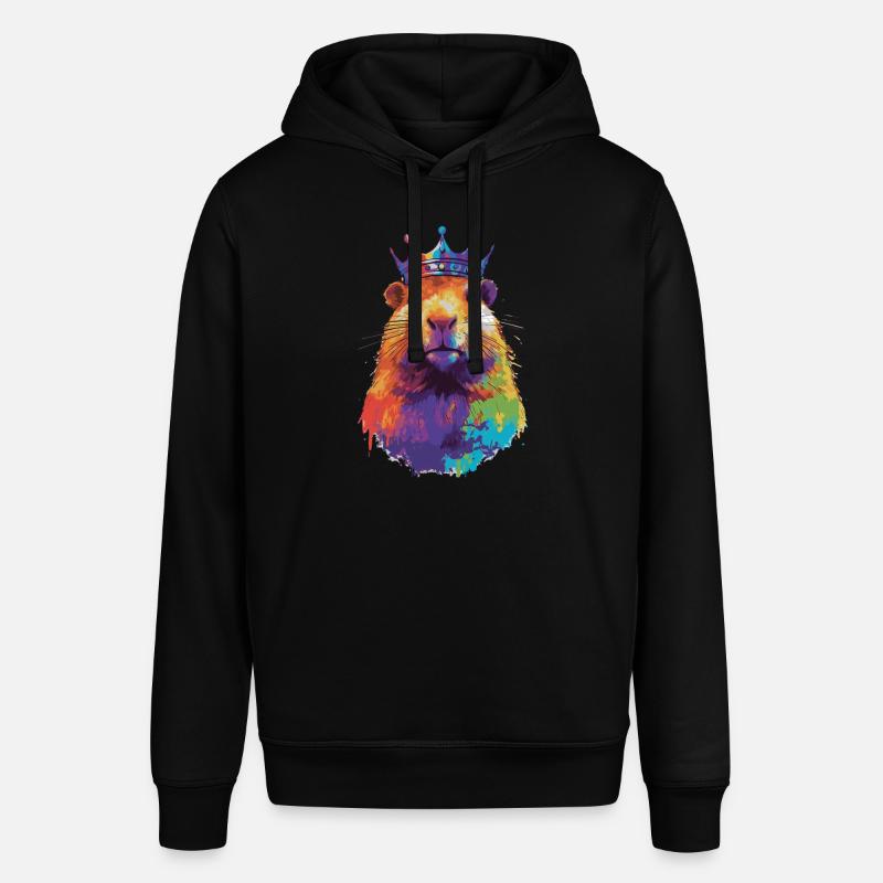 Capybara avec capybara couronne - Sweat à capuche SOUNDER Stanley/Stella Unisexe - noir