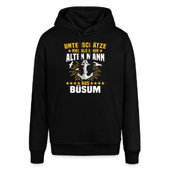 Büsum Unterschätze Büsumer Mann - Stanley/Stella Unisex Hoodie SOUNDER - Schwarz - Vorne - Alina (178cm) & Michal (187cm)