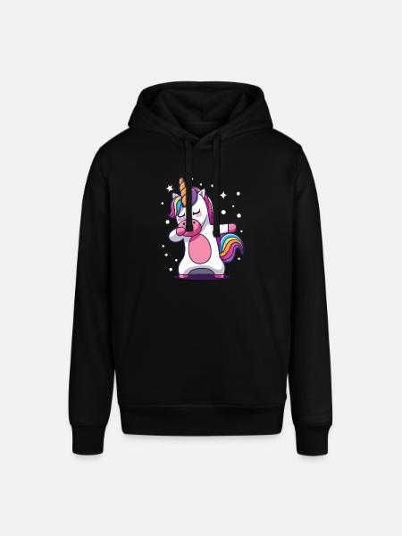 Dabbing Unicorn Dabbing Unicorn Dans - Stanley/Stella Uniseks biologische hoodie SOUNDER - zwart