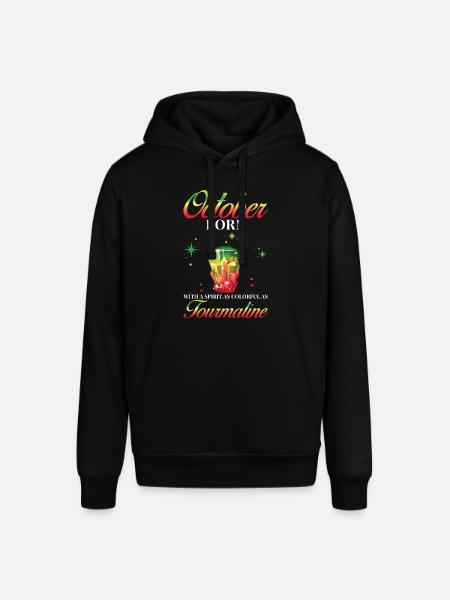 Birthstone October Tourmaline - Stanley/Stella SOUNDER Unisex Hoodie - black