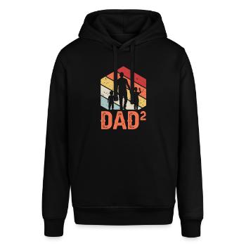 Dad hoch 2 - Stanley/Stella Unisex Hoodie SOUNDER - Schwarz - Vorne - Alina (178cm) & Michal (187cm)