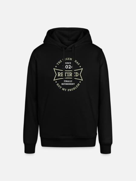 Pensjonist 2024 Endelig pensjonistgave til pensjonister - Stanley/Stella SOUNDER økologisk unisex-hettegenser - svart
