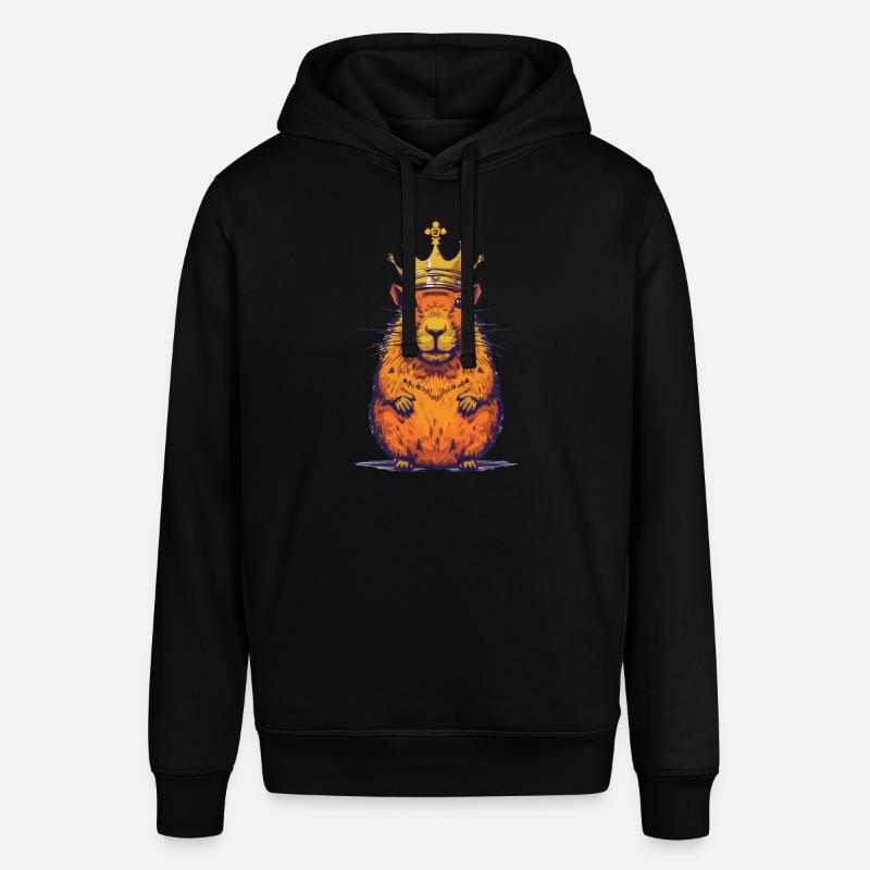 Capybara avec capybara couronne - Sweat à capuche SOUNDER Stanley/Stella Unisexe - noir